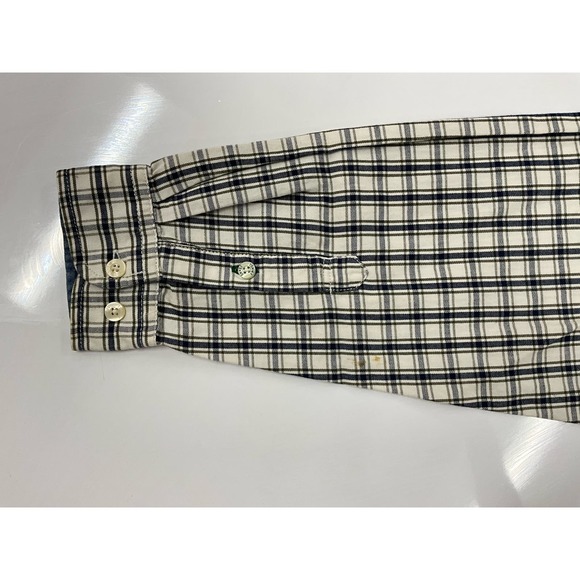 Men’s Tommy Jeans Size Large Button Up Blue White Denim Style Plaid Button Up - Picture 11 of 12